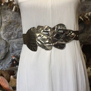 Vintage hammered all metal belt